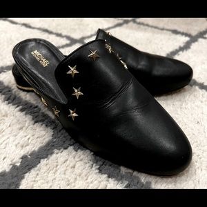 Michael Kors Star Loafers Size 8 in Black/Gold